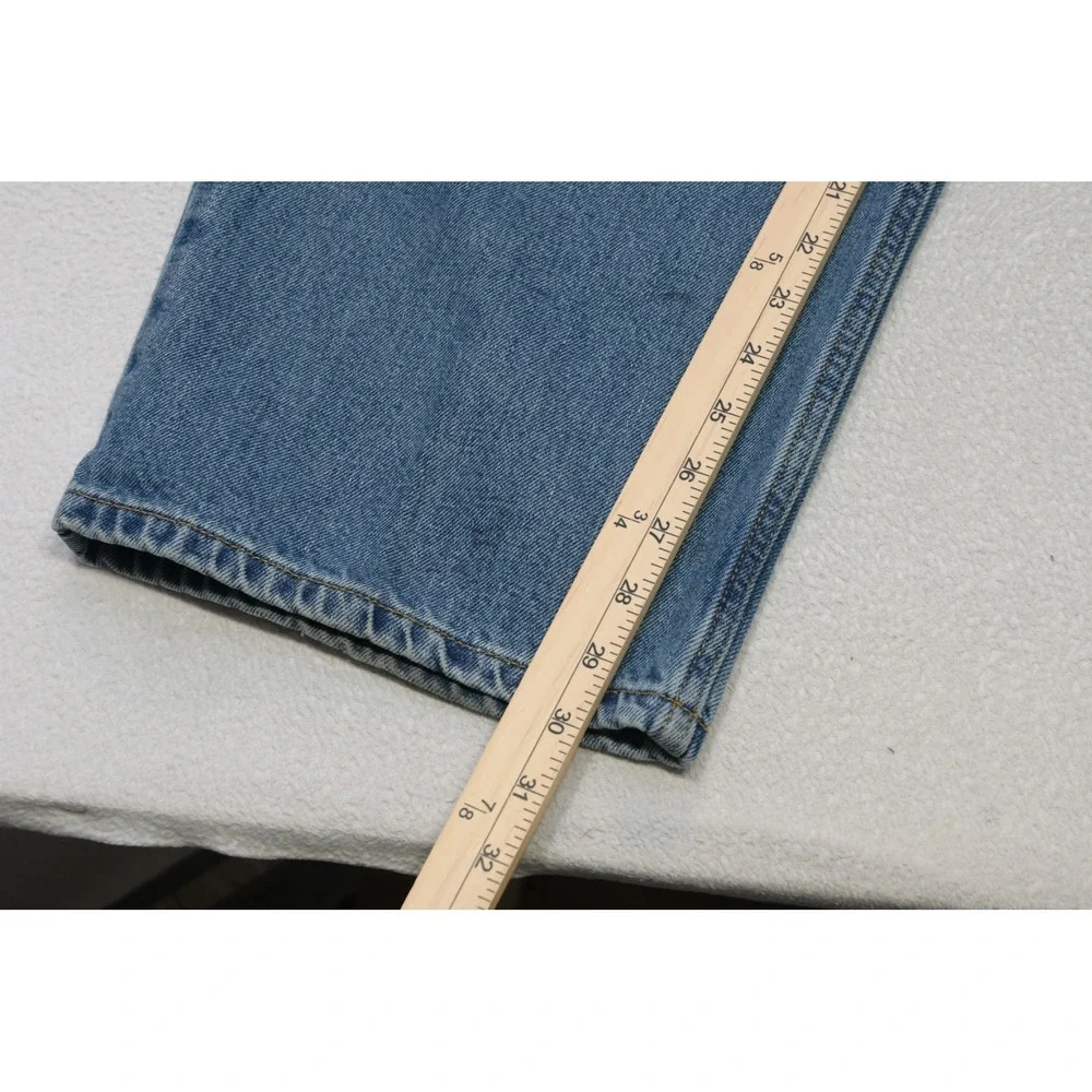 Levis 550 Relaxed Fit Jeans Mens 48x29 Blue Medium Wash Straight Leg Excellent